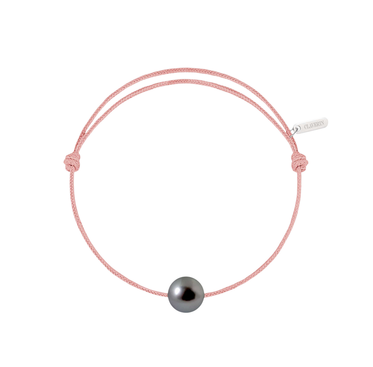 Simply pearly perle noire de Tahiti cordon rose poudré
