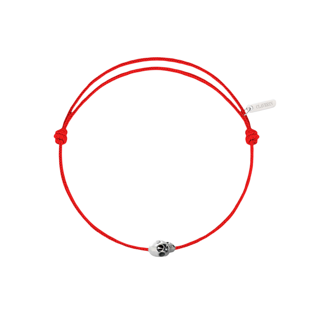 Gold Skull cordon rouge corail