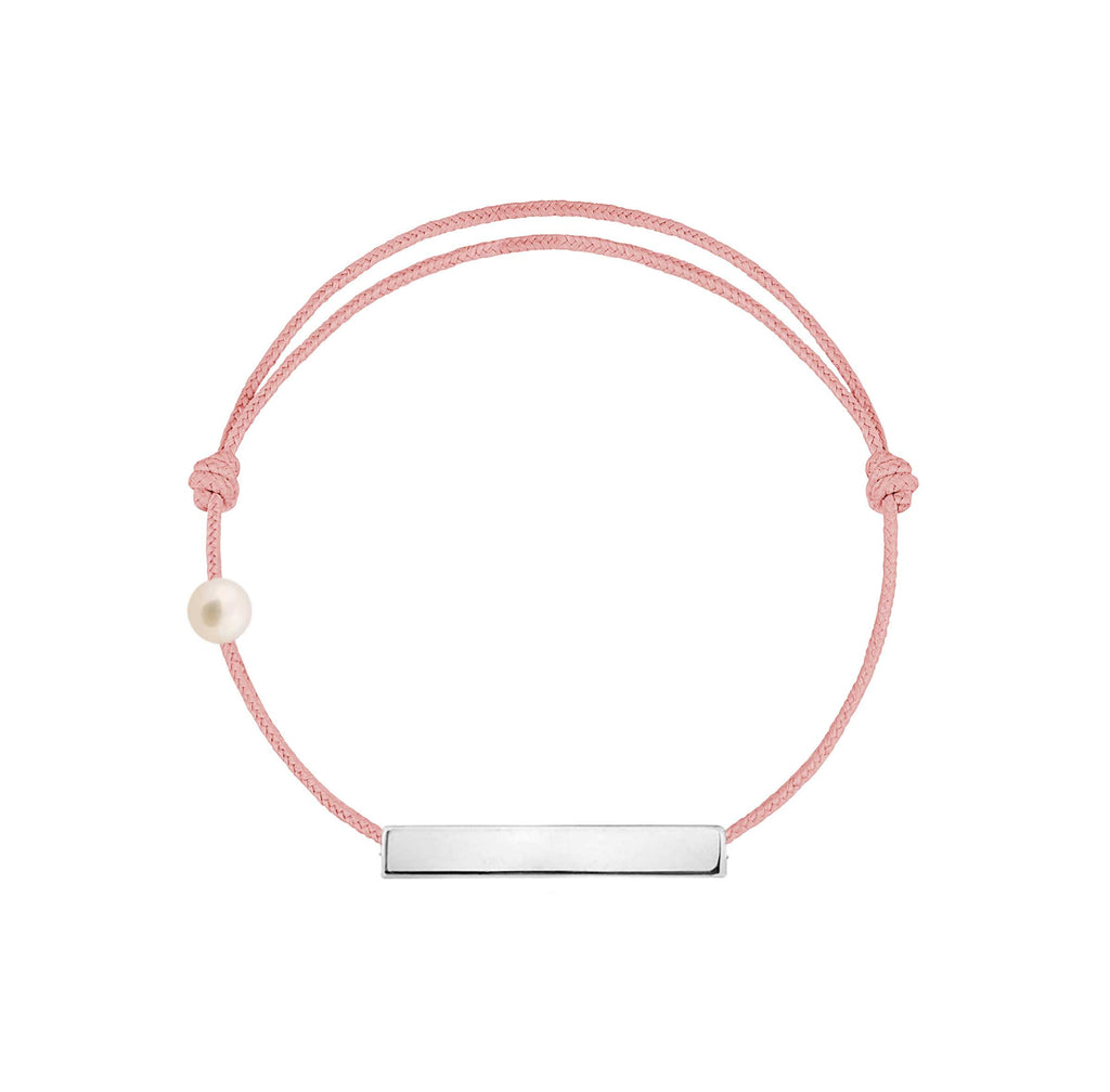 La Plaque cordon rose poudré