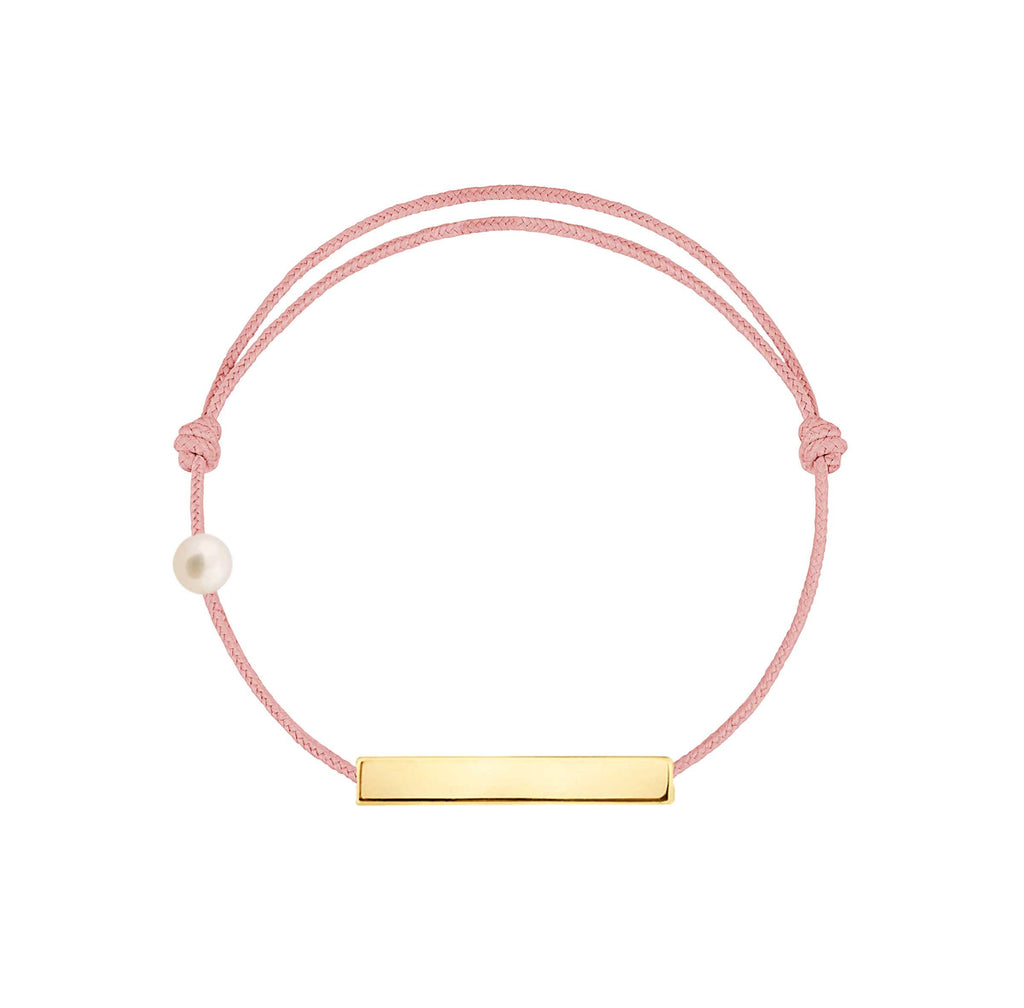 La Plaque cordon rose poudré