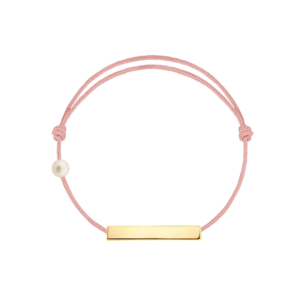 La Plaque cordon rose poudré