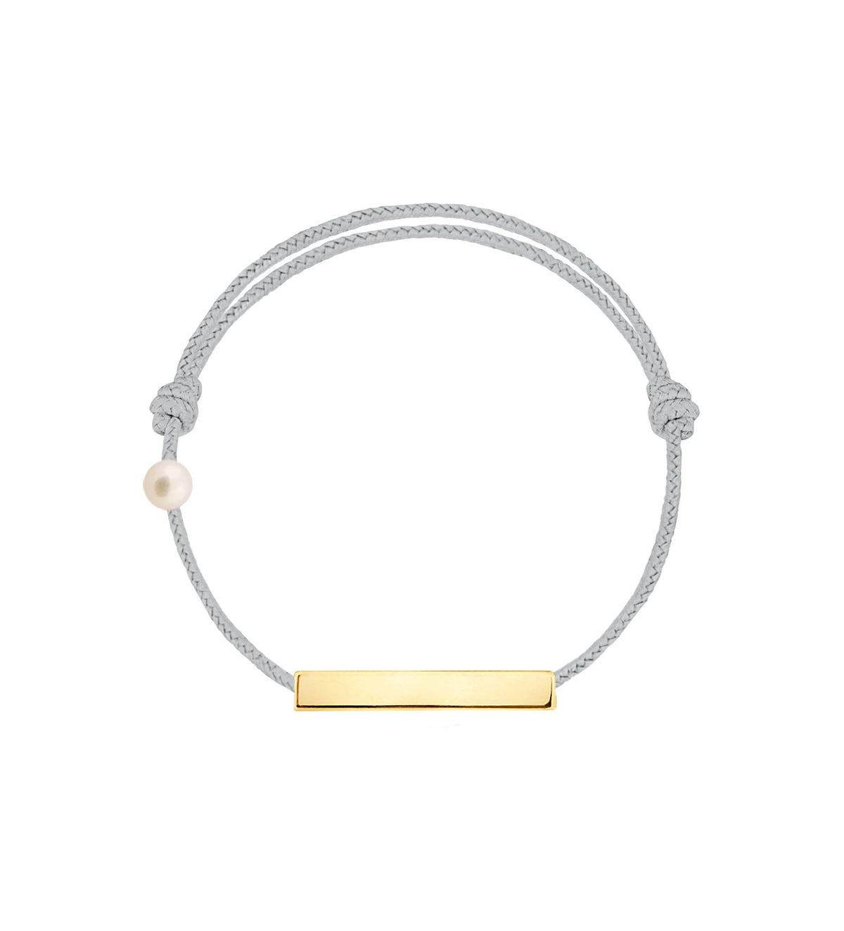 La Plaque cordon gris perle