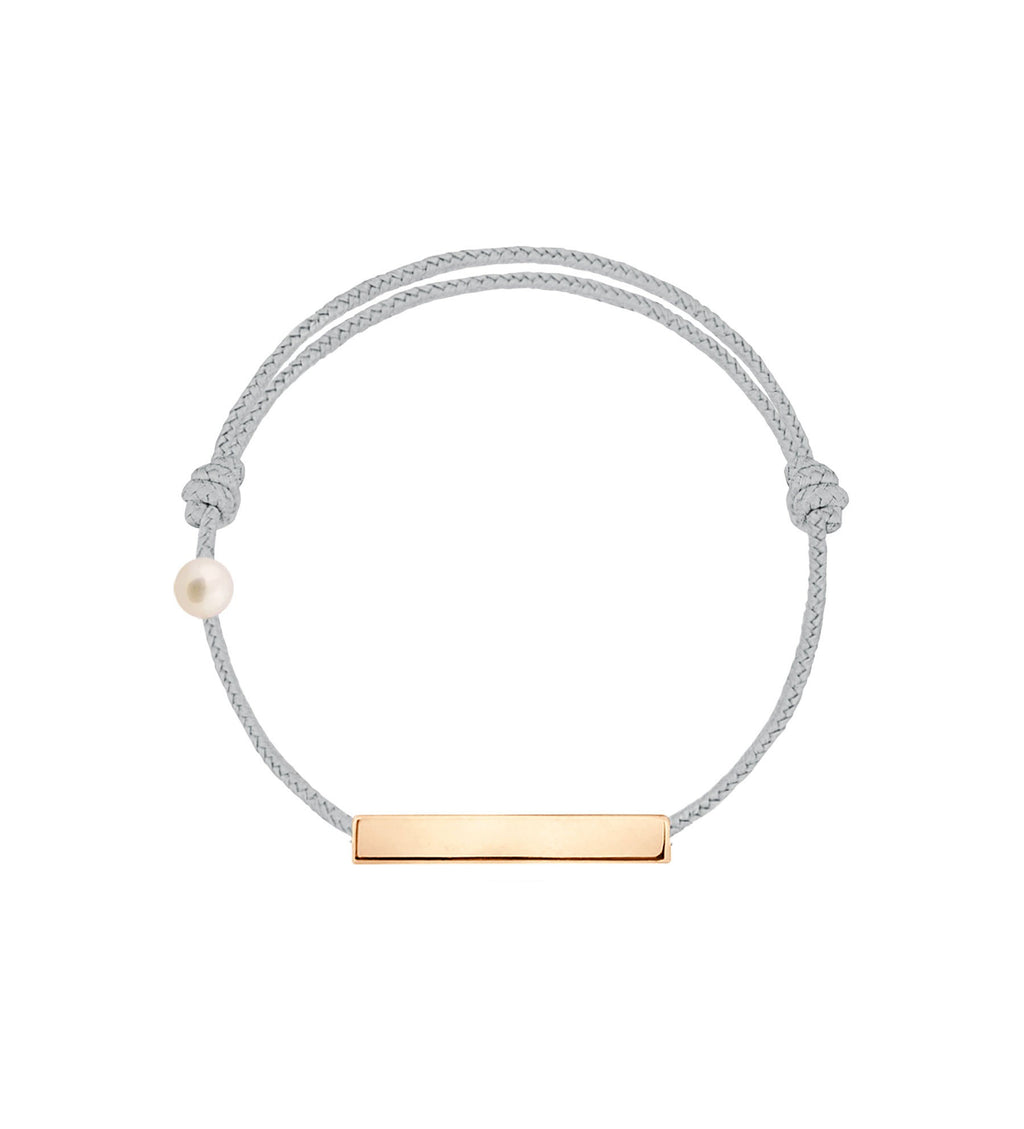 La Plaque cordon gris perle