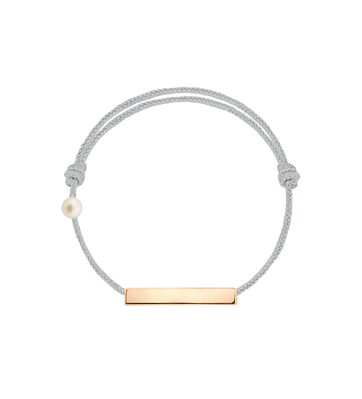 La Plaque cordon gris perle
