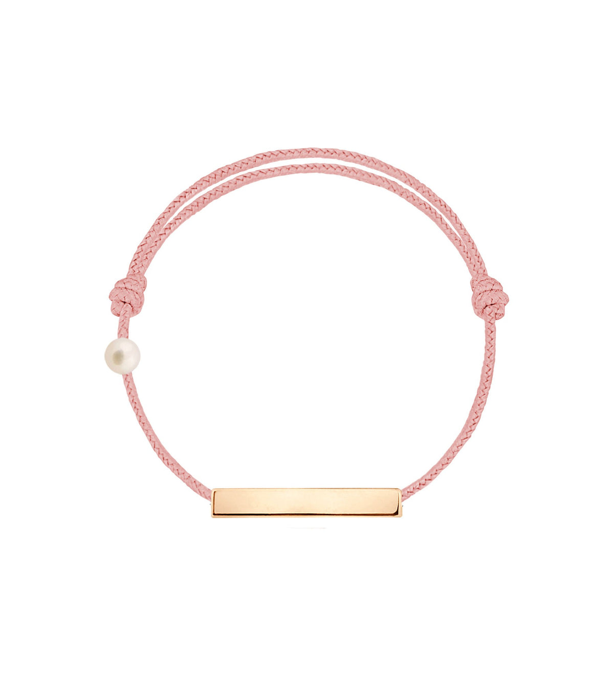 La Plaque cordon rose poudré