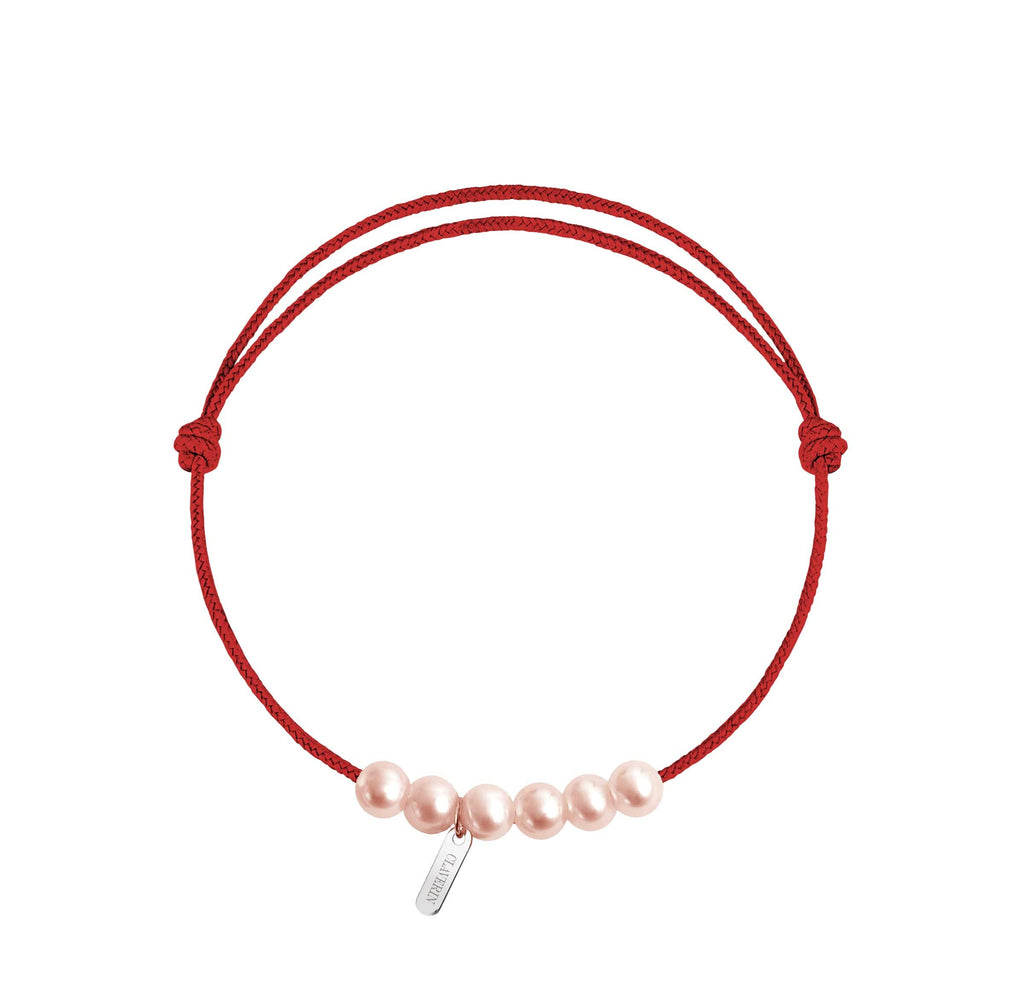 6 little XL perles roses cordon rouge passion
