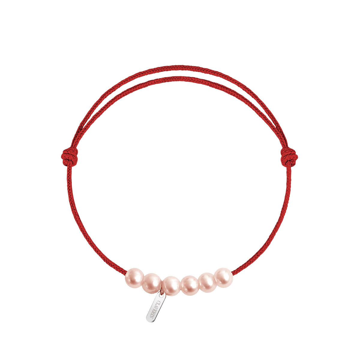 6 little XL perles roses cordon rouge passion