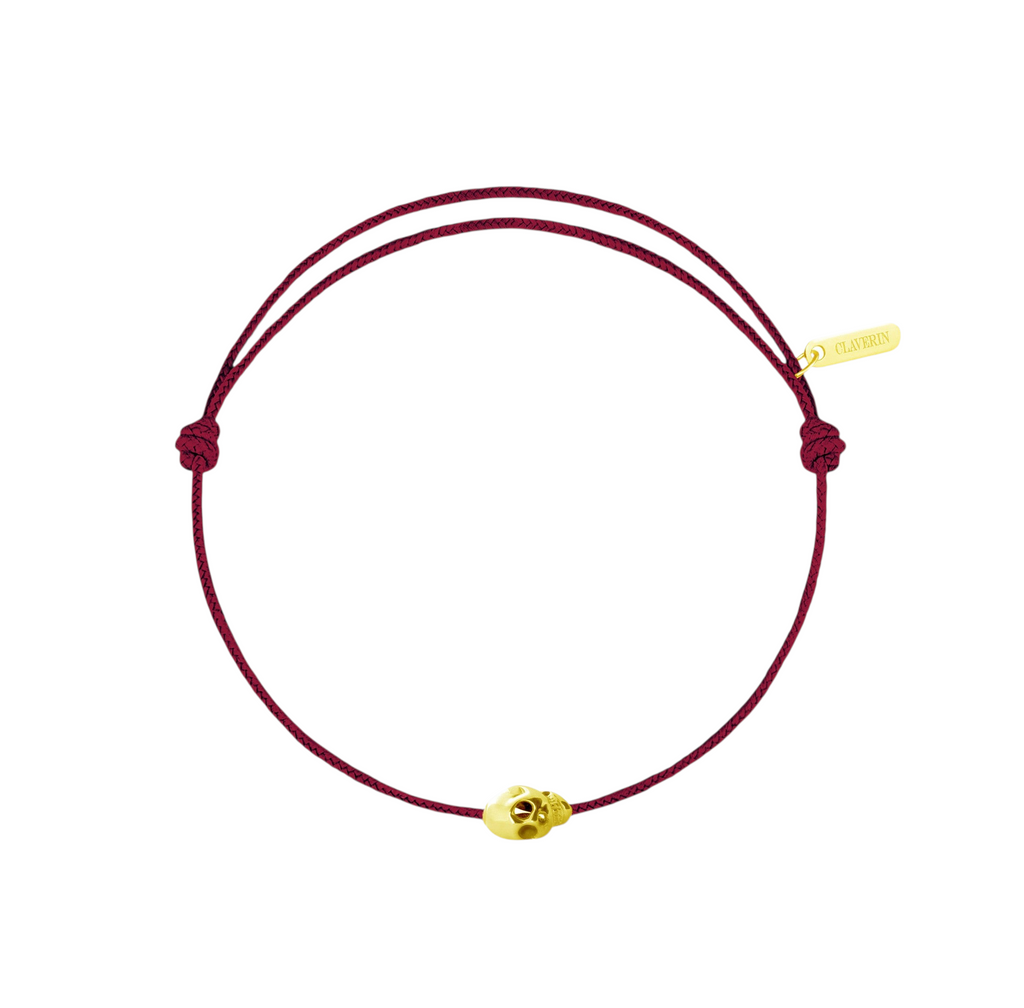 Gold Skull cordon bordeaux