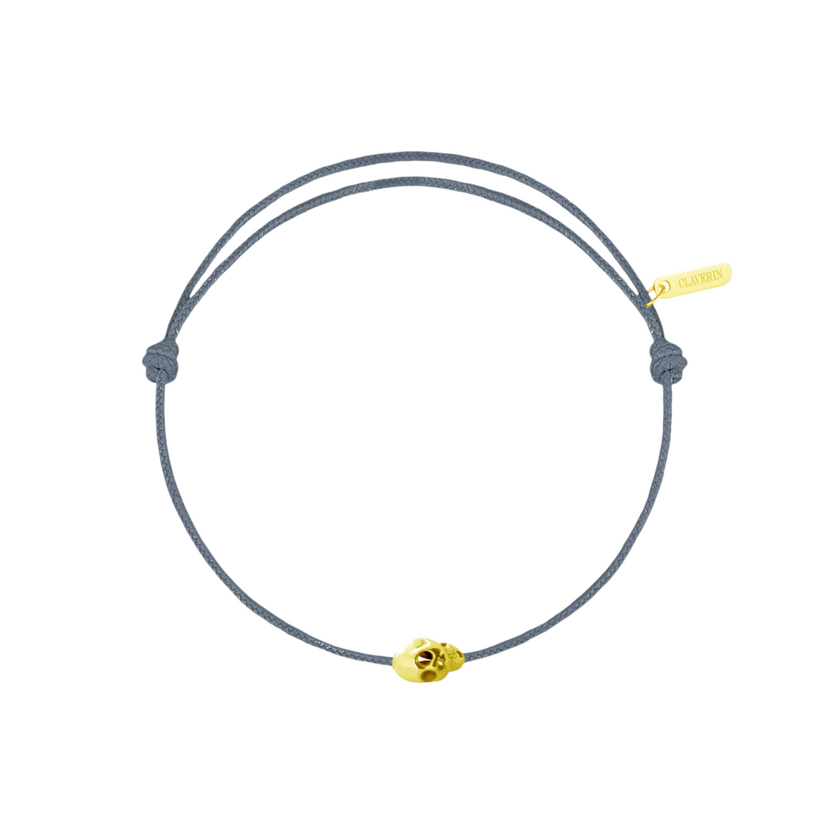 Gold Skull cordon gris cendré