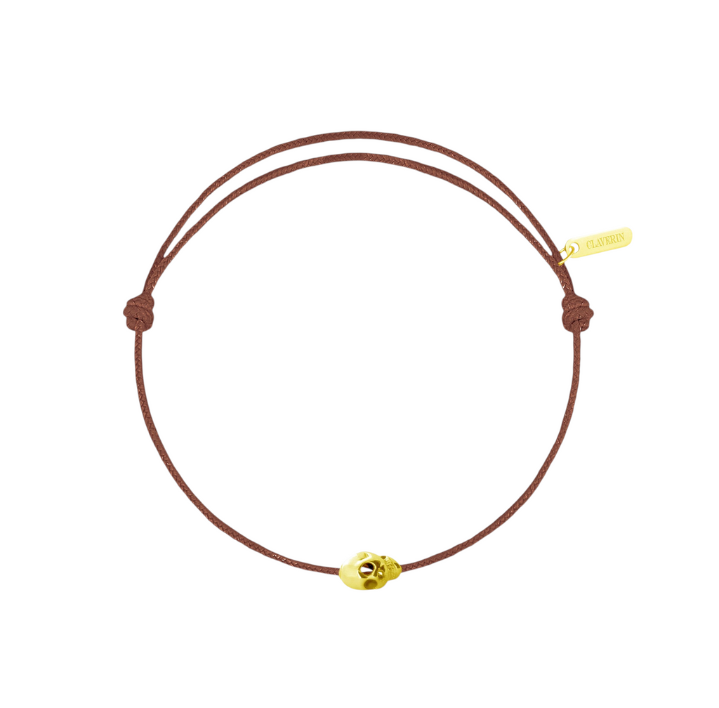 Gold Skull cordon chocolat
