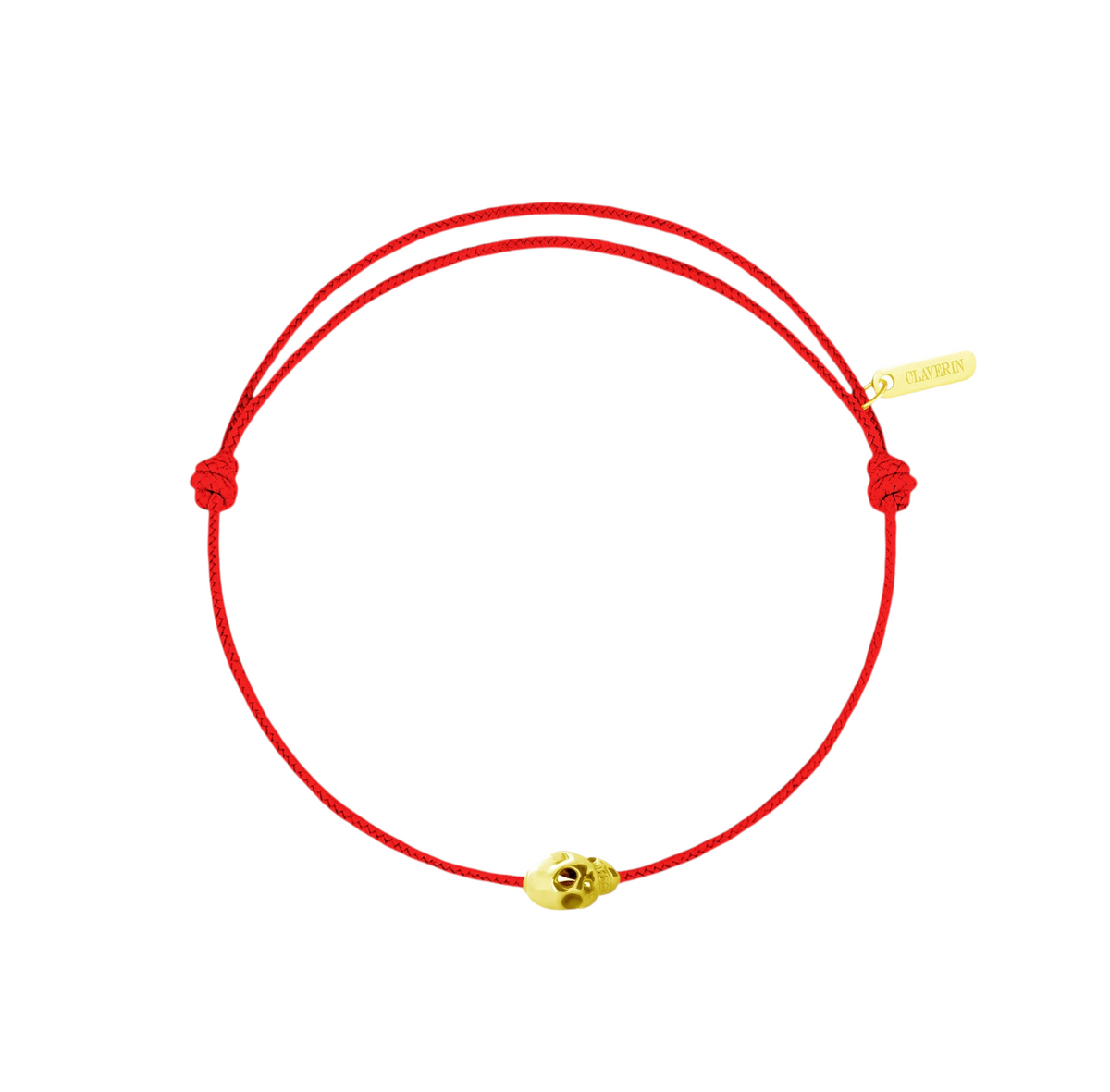 Gold Skull cordon rouge corail