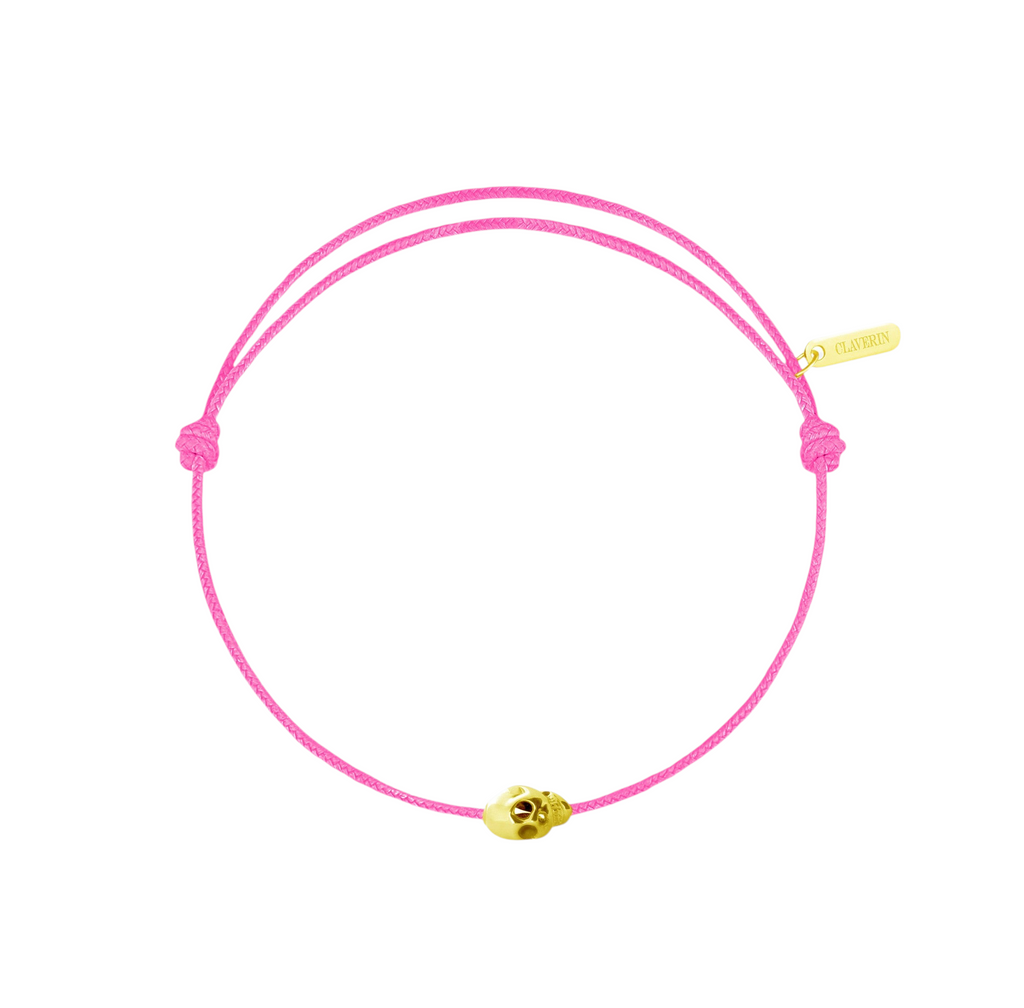 Gold Skull cordon rose fuschia