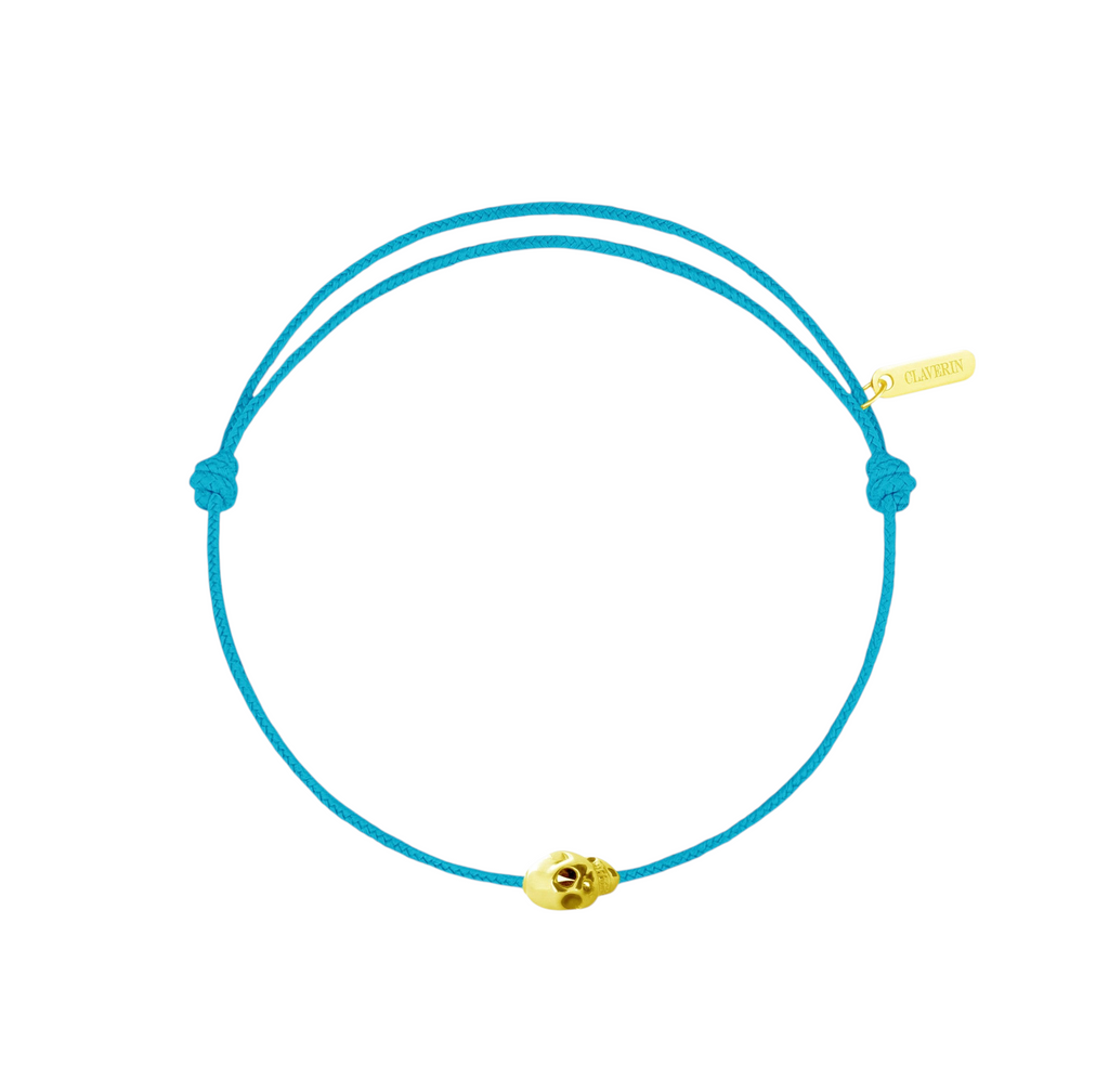 Gold Skull cordon turquoise