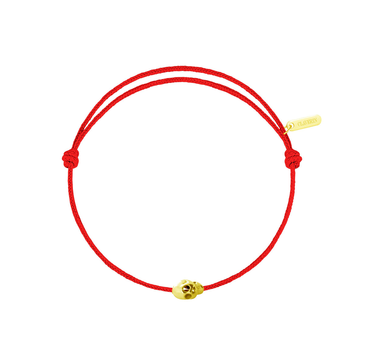Gold Skull cordon rouge corail