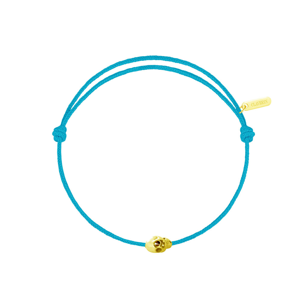 Gold Skull cordon turquoise