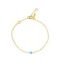 Bracelet Simply mini perle de turquoise or jaune