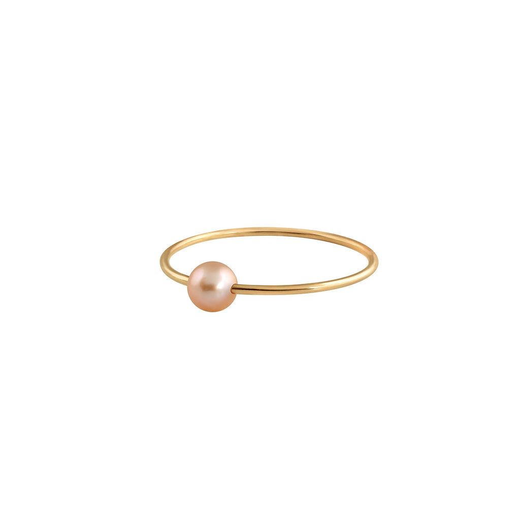 Bague Simply Mini or jaune perle rose