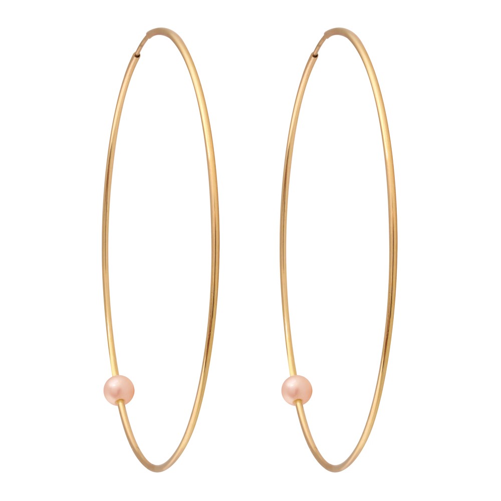 Pearly Hoop XL perles roses