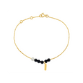 Bracelet Black Rosary or jaune