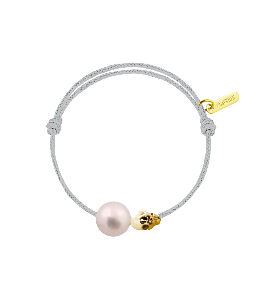 Baby pirate perle rose cordon gris perle