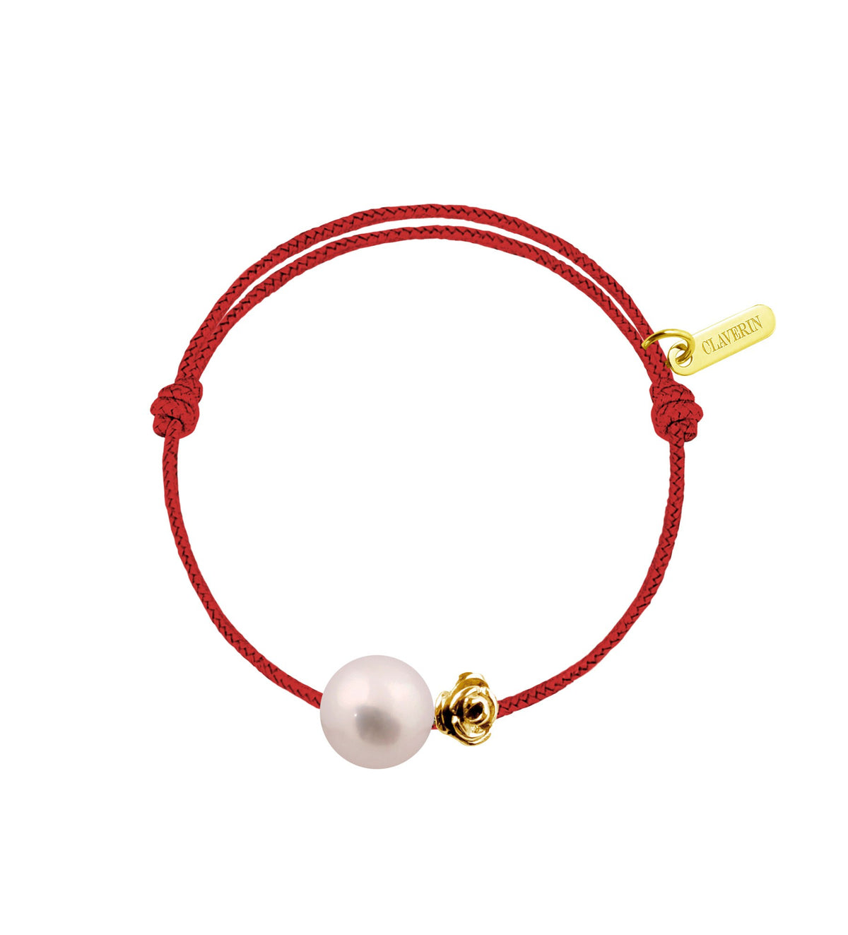 Baby flower perle blanche cordon rouge passion