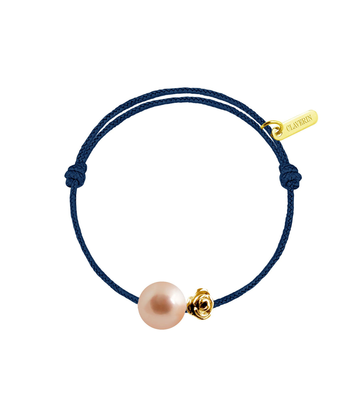 Baby flower perle rose cordon bleu marine