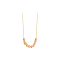 Rosary Diamond Moon or jaune et perles roses