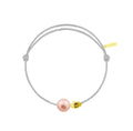 Pearly gold skull perle rose cordon gris perle