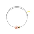 Pearly gold flower perle rose cordon gris perle