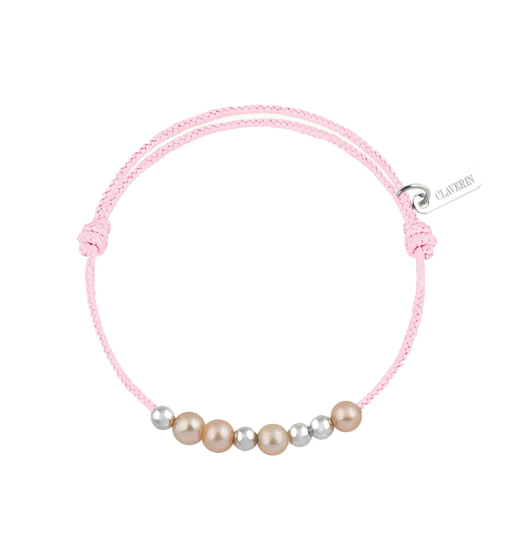 Baby 8 little treasures perles roses cordon baby rose