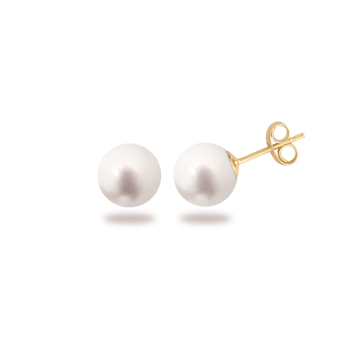 Puces simply pearly perles blanches 7 mm