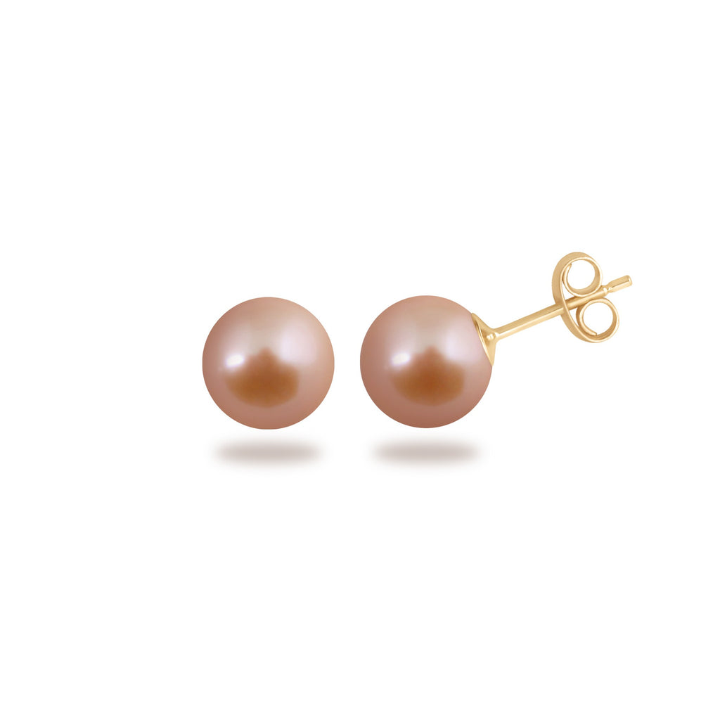 Puces simply pearly perles roses 7 mm
