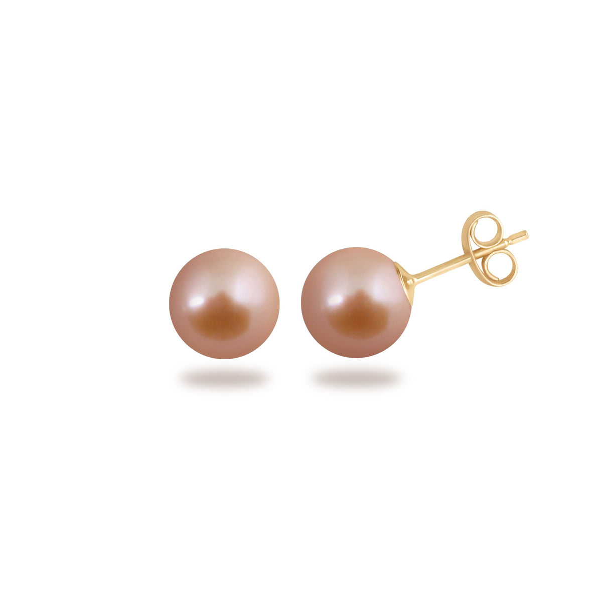 Puces simply pearly perles roses 7 mm