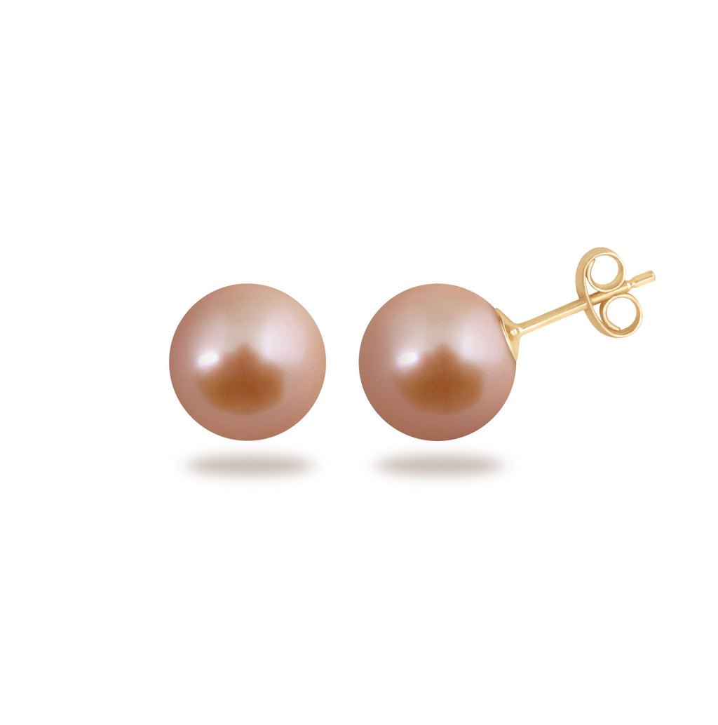 Puces simply pearly perles roses 9 mm