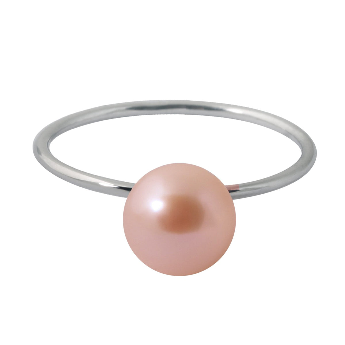 Bague Fil perle rose