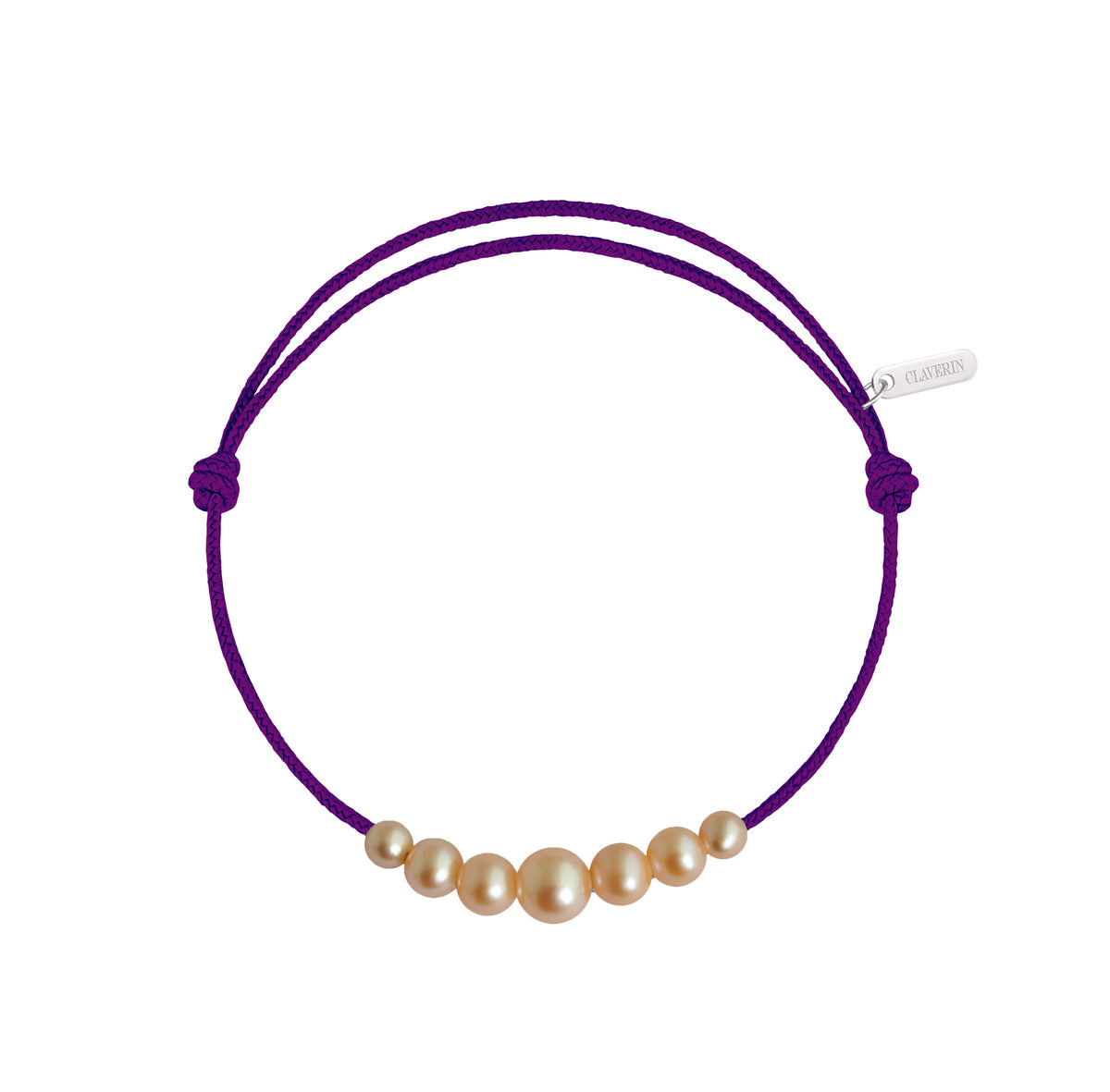 Cordon chute perle rose prune