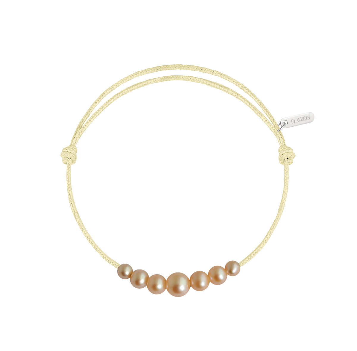 Cordon chute perle rose sable fin