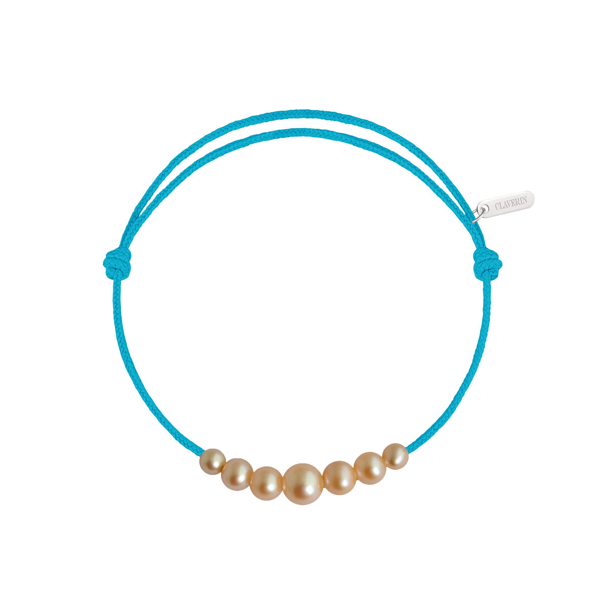 Cordon chute perle rose turquoise