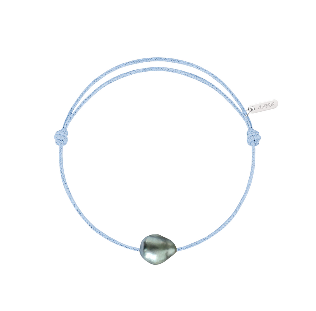 Bracelet Raw cordon baby blue