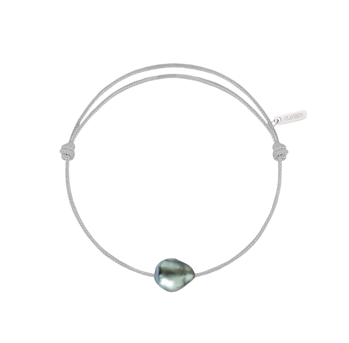 Bracelet Raw cordon gris perle