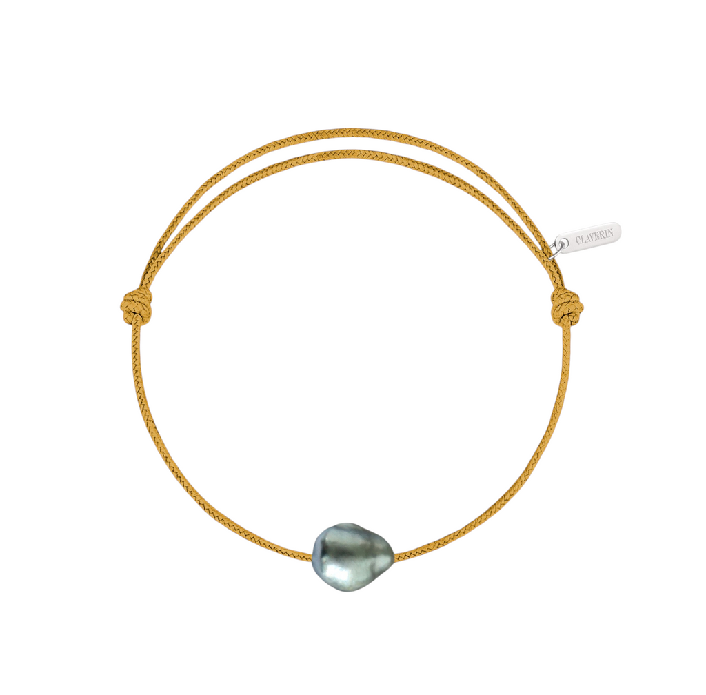 Bracelet Raw cordon moutarde