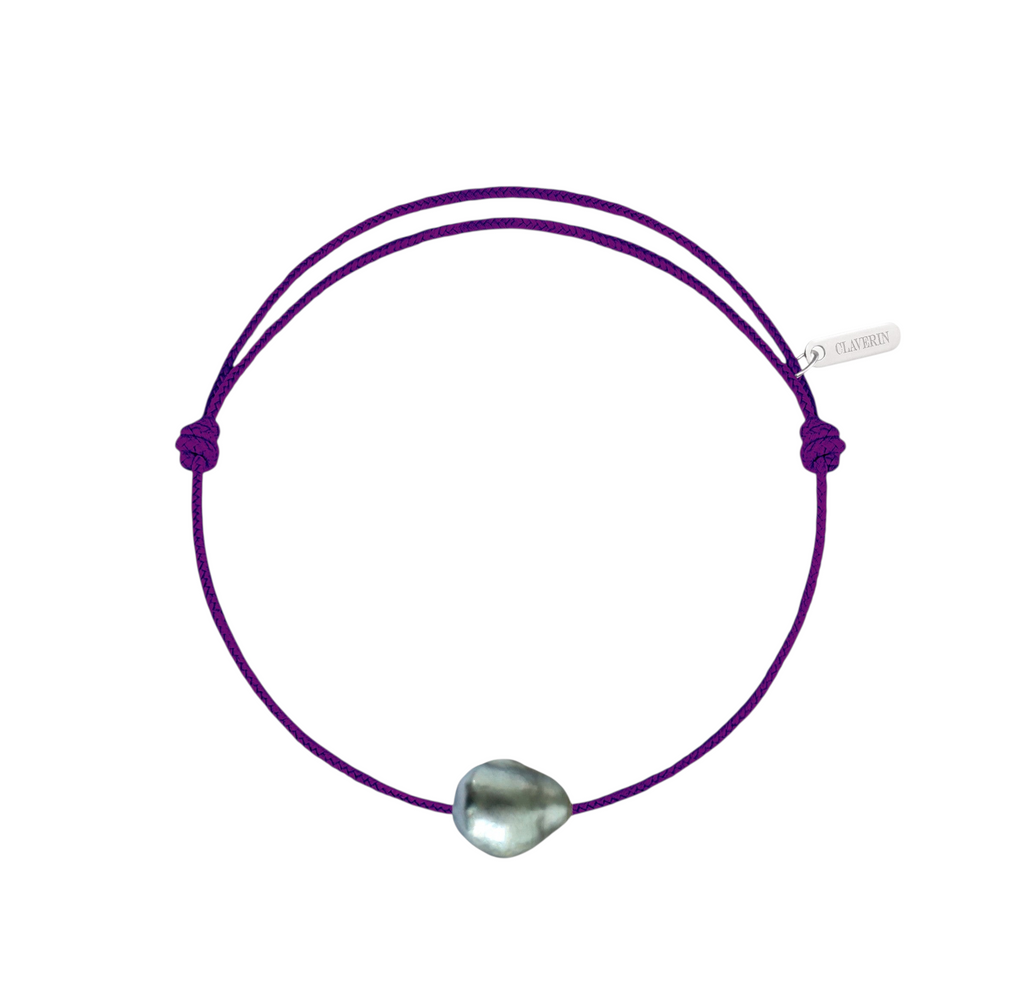 Bracelet Raw cordon prune