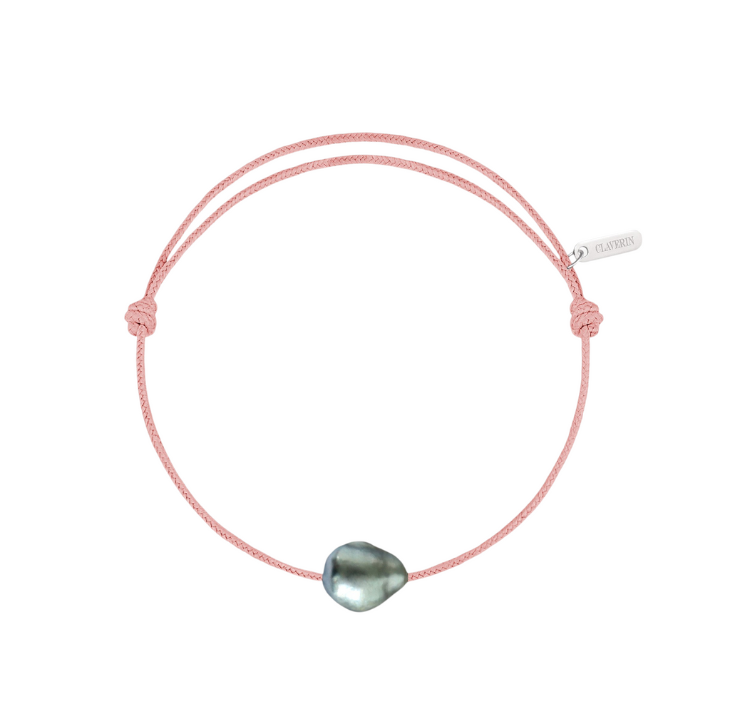 Bracelet Raw cordon rose poudré