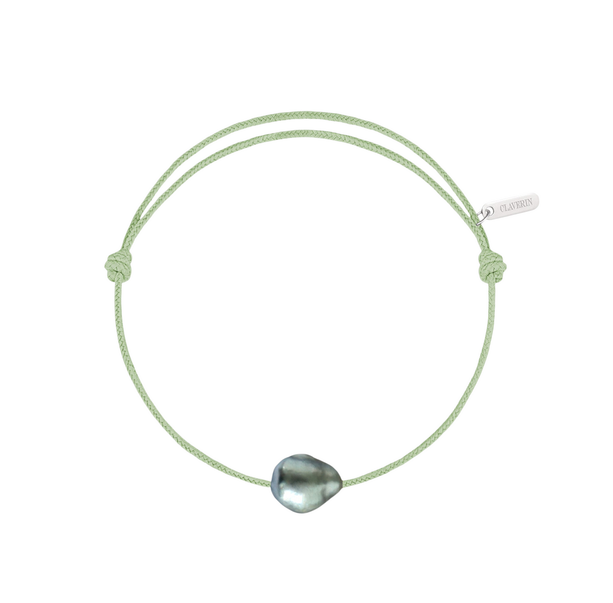 Bracelet Raw cordon thé vert