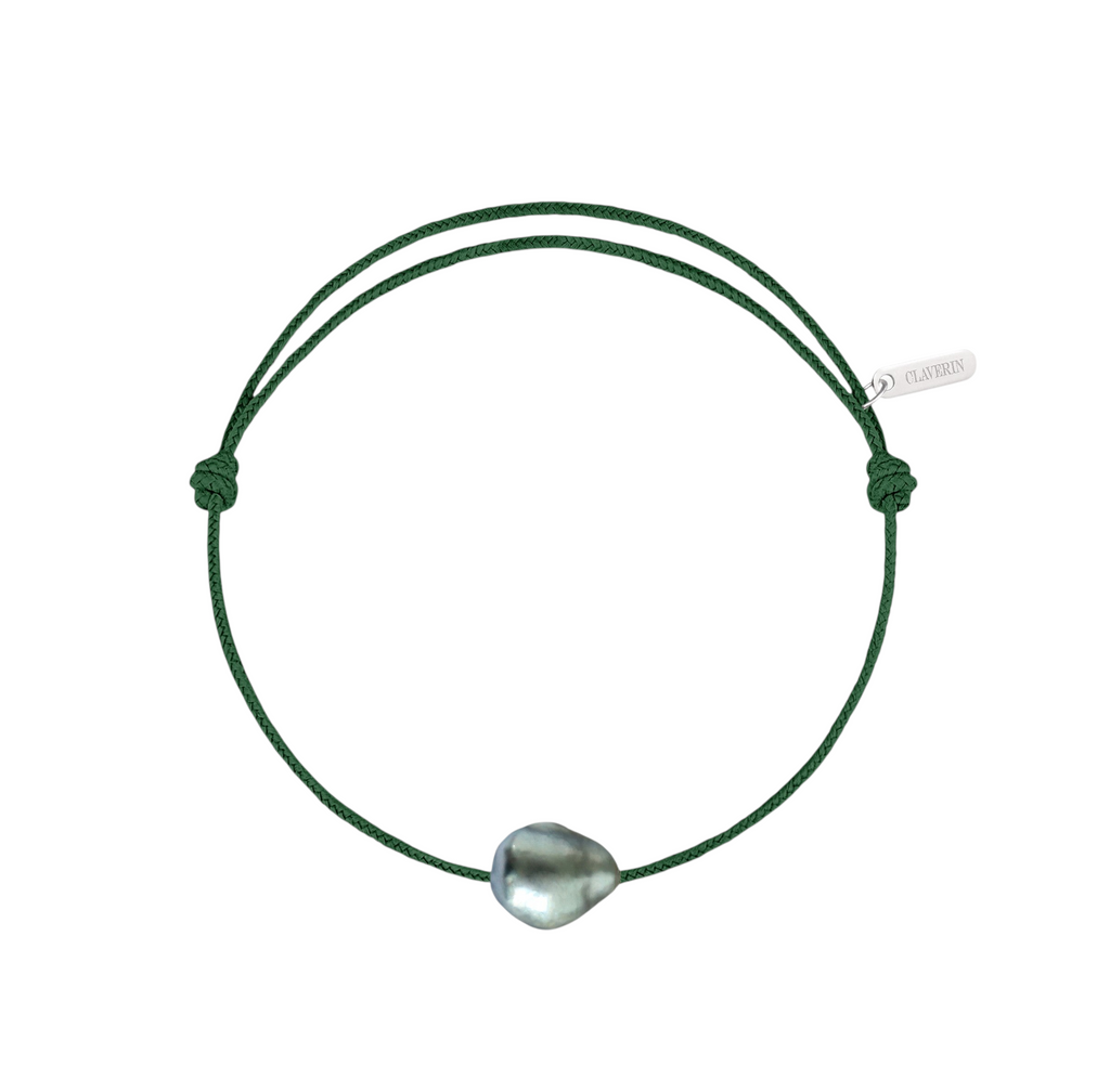 Bracelet Raw cordon vert sapin