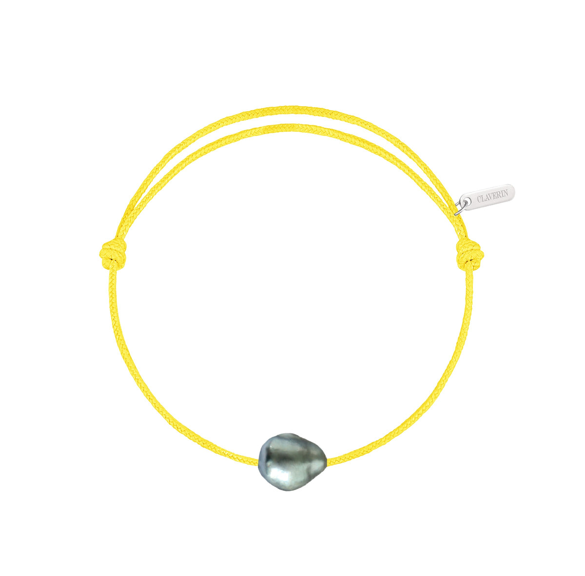 Bracelet Raw cordon jaune poussin