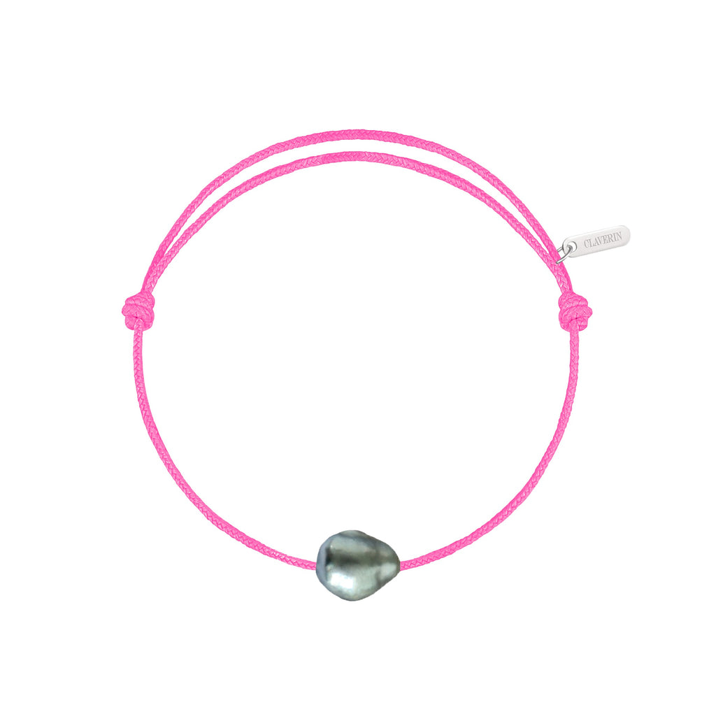Bracelet Raw cordon rose fuschia