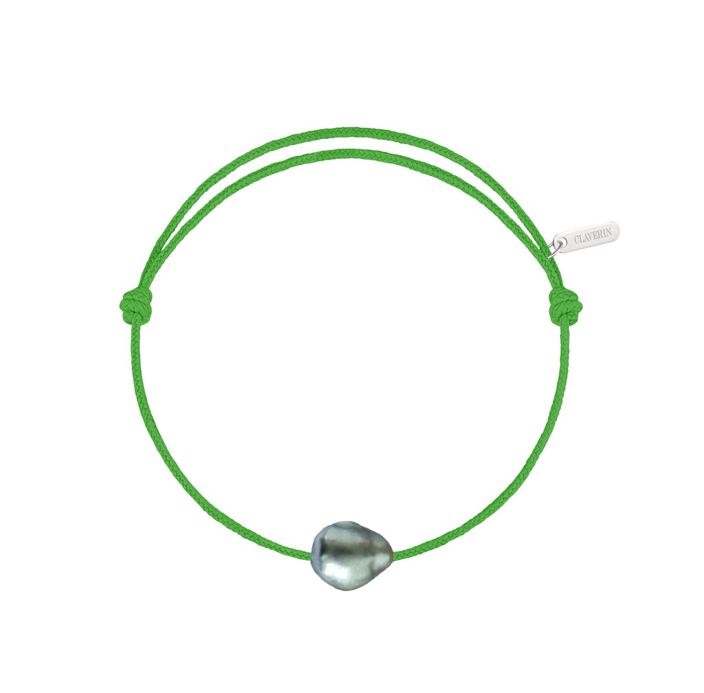 Bracelet Raw cordon vert pop
