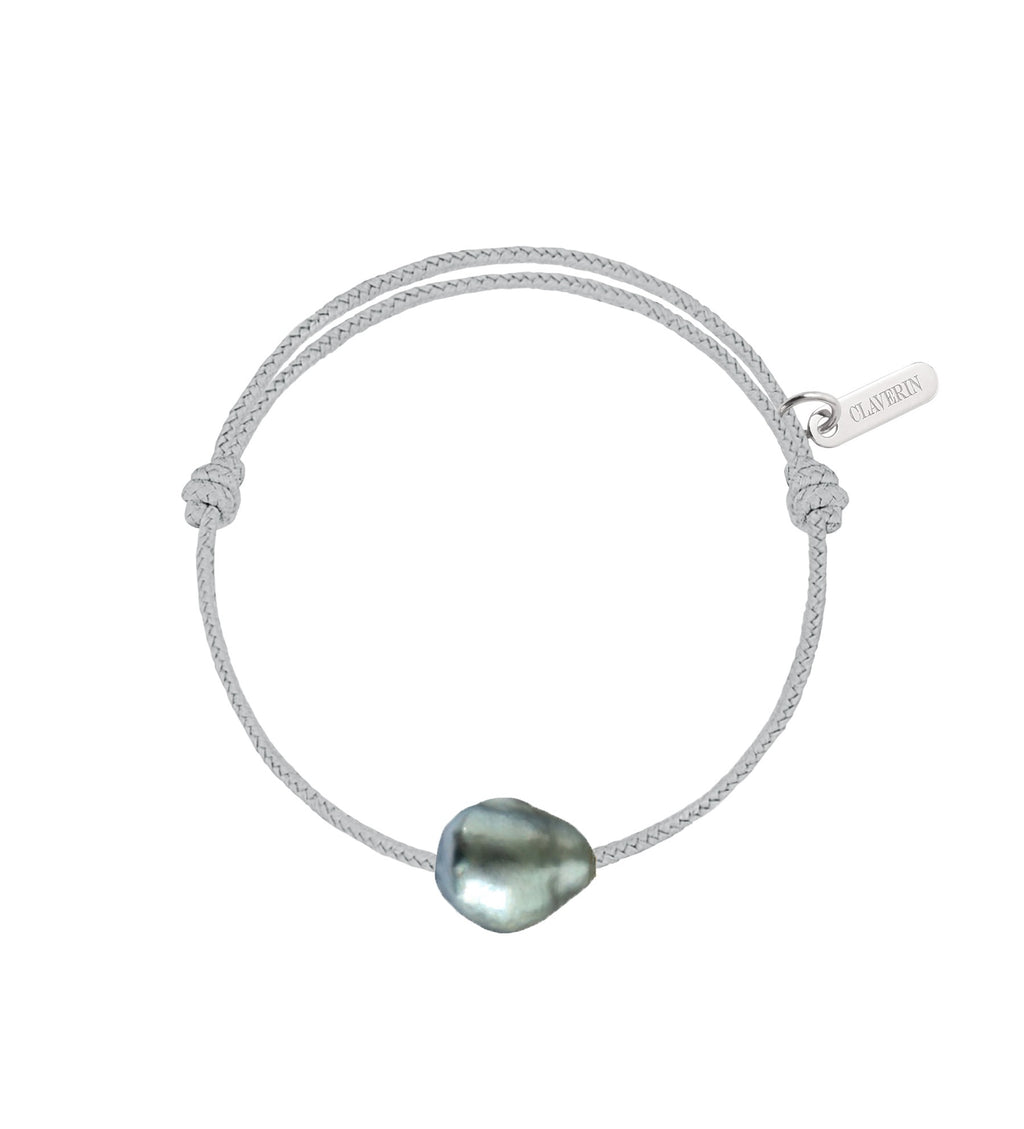 Bracelet Raw cordon gris perle
