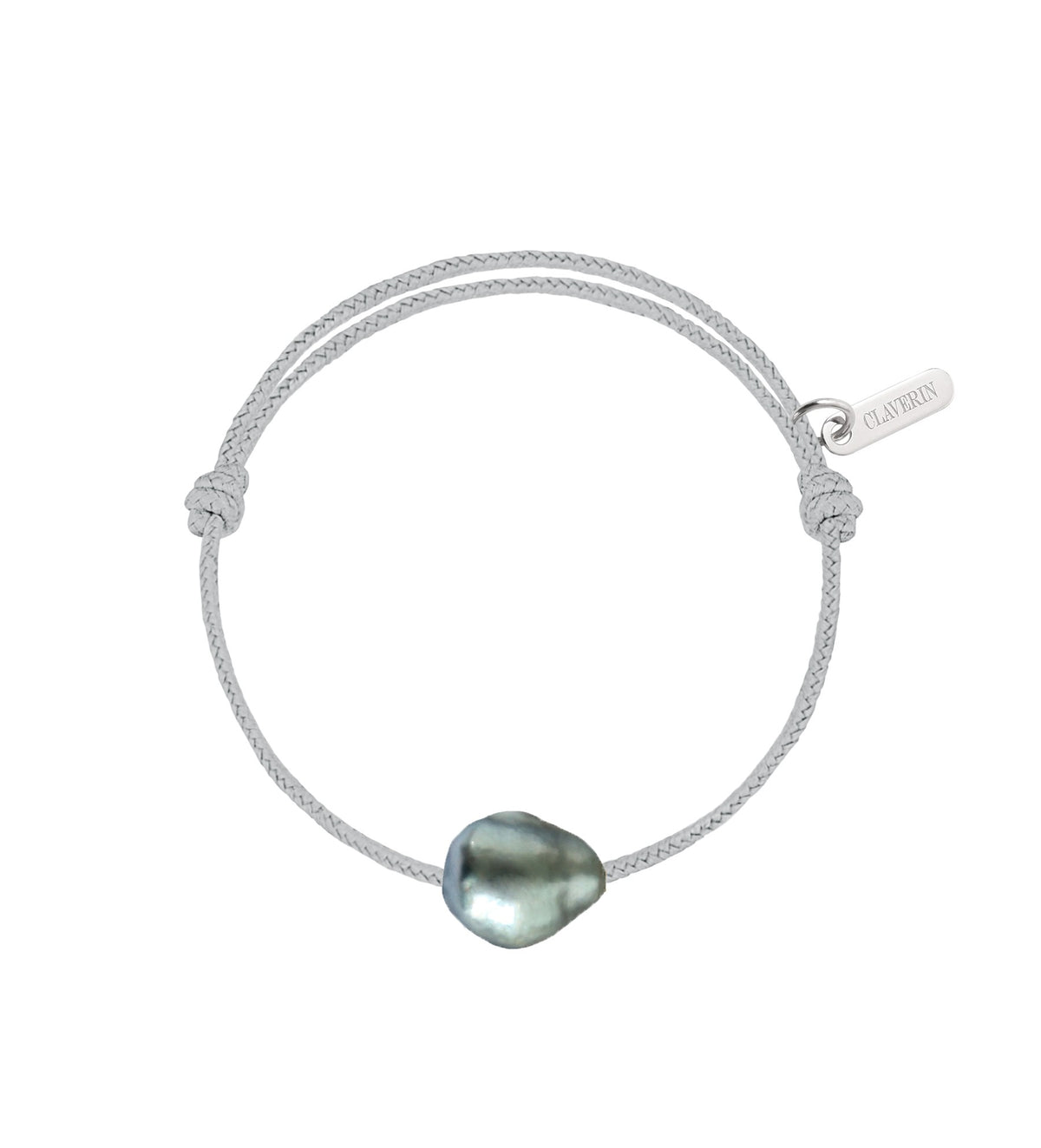Bracelet Raw cordon gris perle